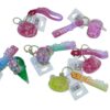 Colourful fancy bubble keychains with fun shapes and “Bubble” tags in various colours