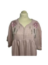 Embroidery short sleeve dress